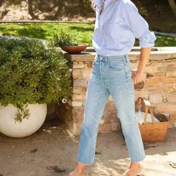 Frank & Eileen Denim - FRANK & EILEEN Monaghan Italian Vintage Wide Leg
Jeans 1990 Faded Light Jeans